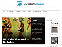Tablet Screenshot of profootballschedules.com